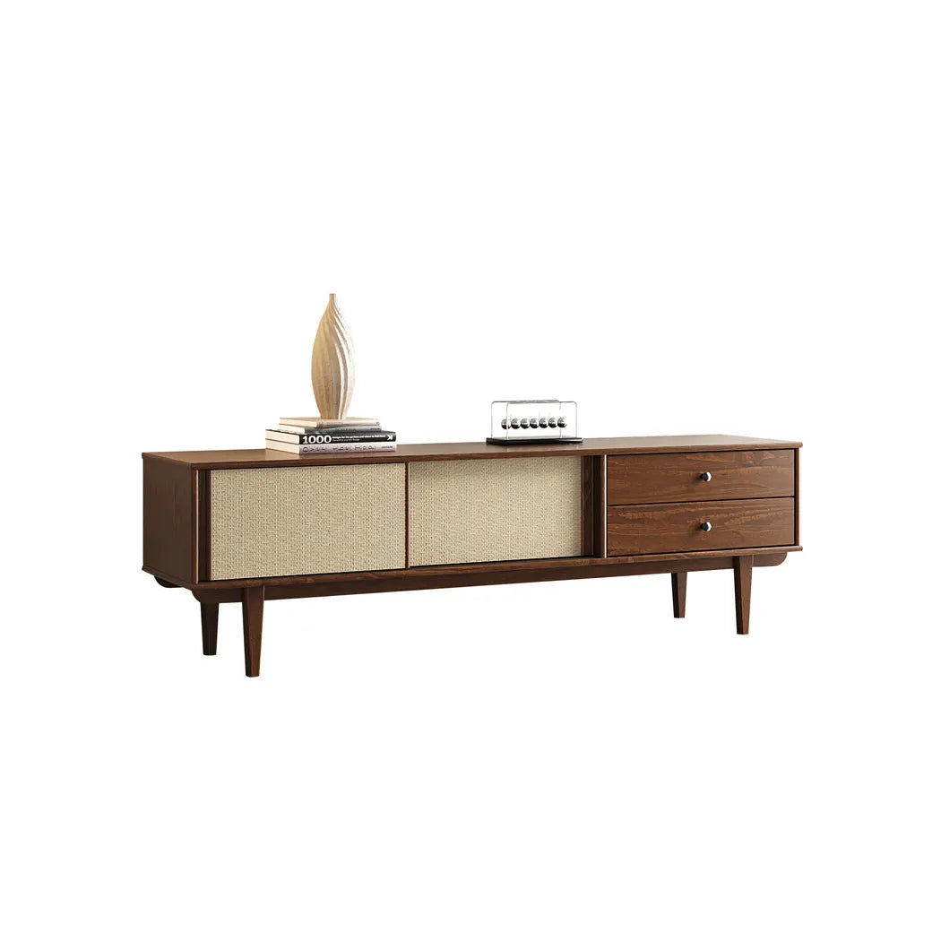 Rack TV 175CM con Ratan Serena - Madera Maciza