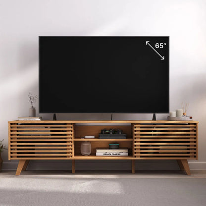 Rack TV 175CM Ripado Riven - Madera Maciza
