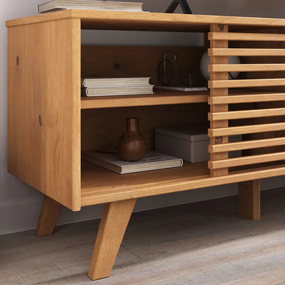 Rack TV 175CM Ripado Riven - Madera Maciza
