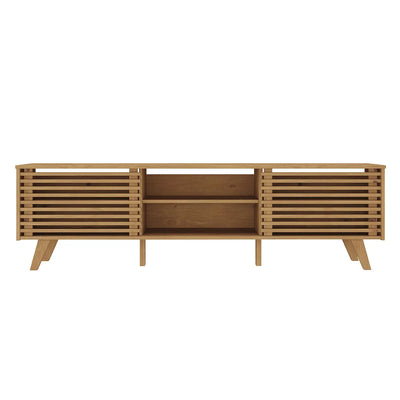Rack TV 175CM Ripado Riven - Madera Maciza