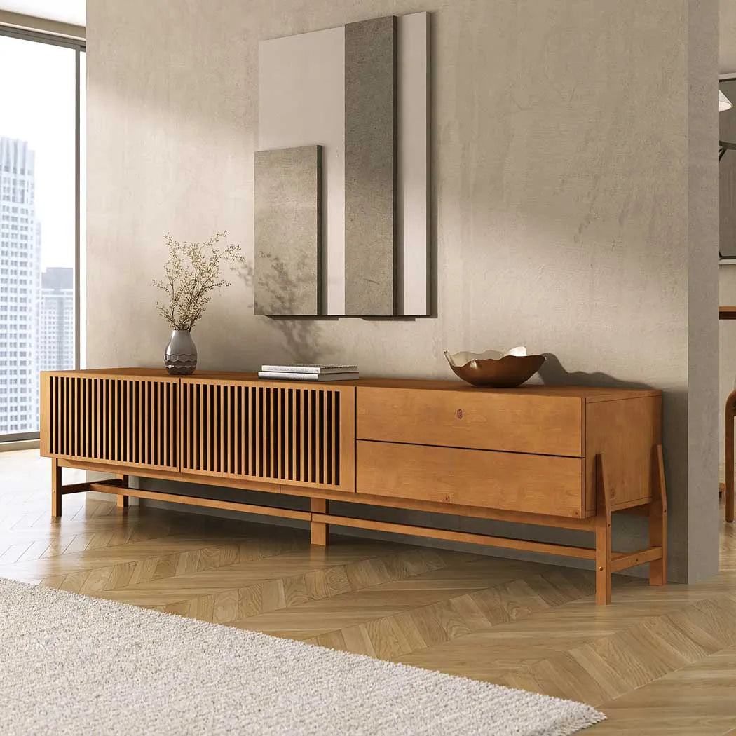 Rack TV 220cm Ader - Madera Maciza