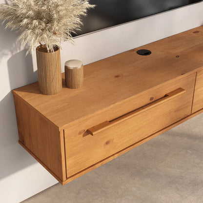 Rack TV 145cm Flotante Trega - Madera Maciza