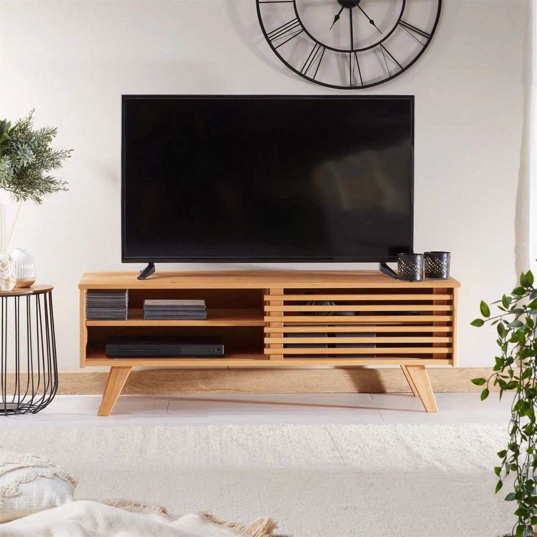 Rack TV 115CM Ray - Madera Maciza