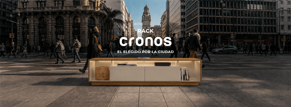 Rack tv Sala Cronos 180cm con tira Led MDF/MDP