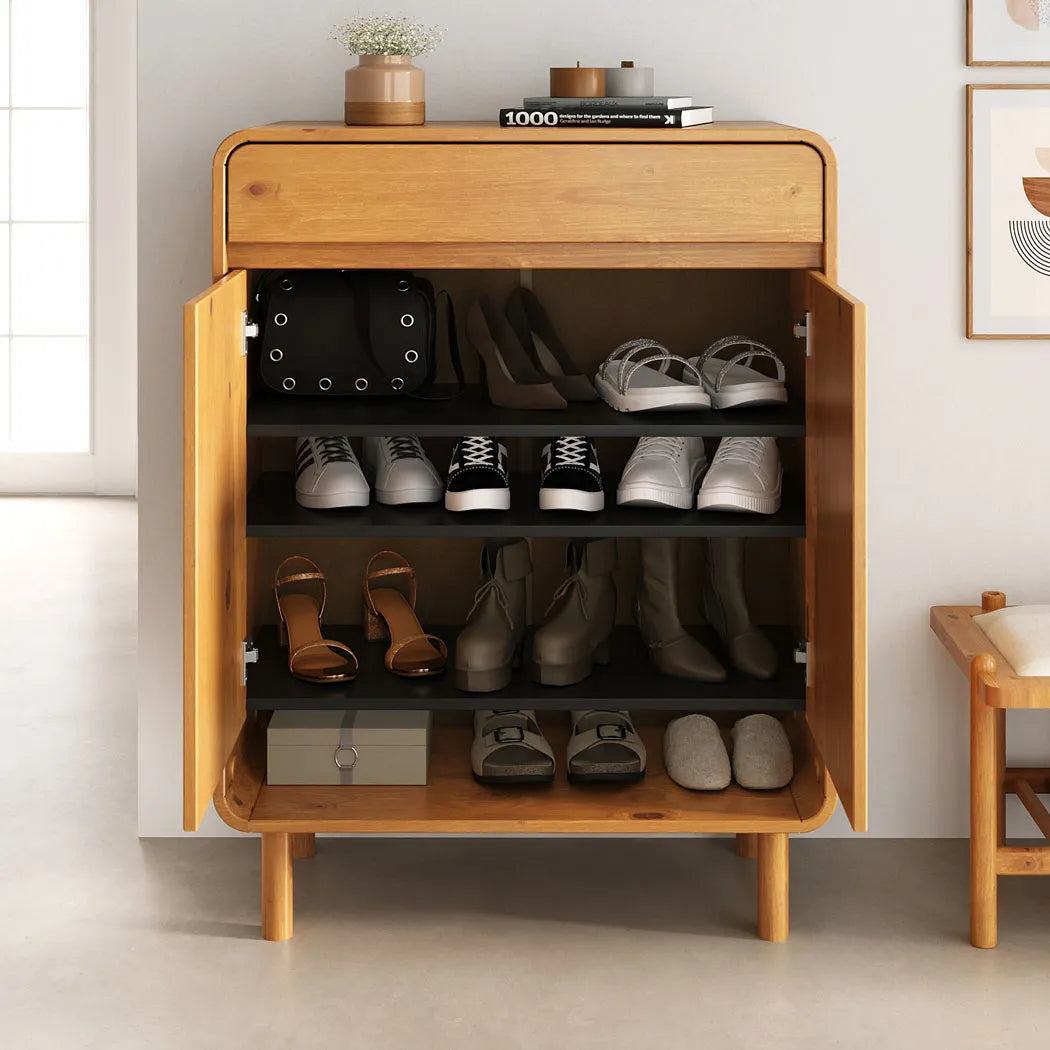 Zapatera Vertical 18 Pares Juan - Madera Maciza