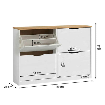 Zapatera Vertical 24 Pares Bali - Madera Maciza