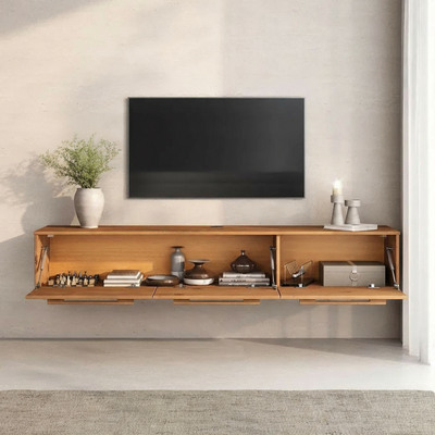 Rack TV 180CM Suspendido/Flotante Trega - Madera Maciza
