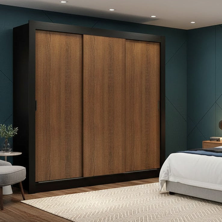 Ropero Placard Matrimonial Monaco 170CM Sin Espejo 3 Puertas Corredizas