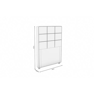 CABECERA CAMA BOX SOLTERO TERCIOPELO GRIS 1 PLAZA - BALTON HOGAR - CAB009-090-A035