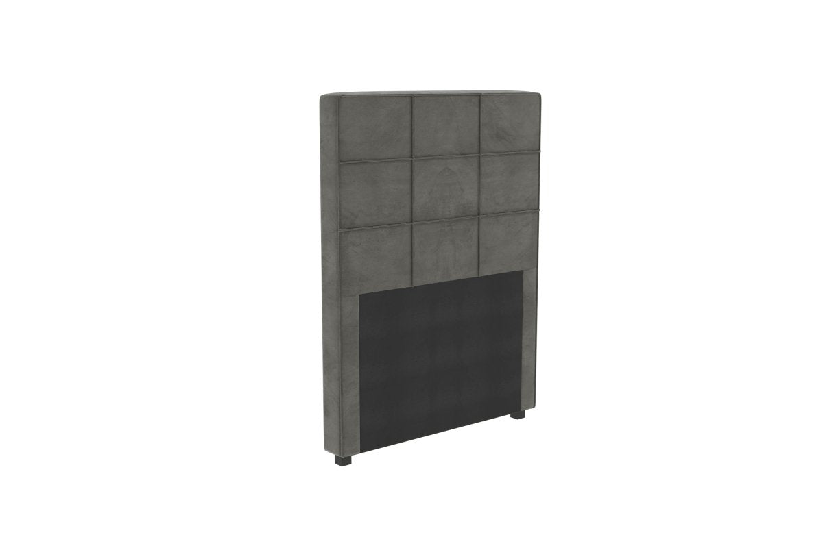 CABECERA CAMA BOX SOLTERO TERCIOPELO GRIS 1 PLAZA - BALTON HOGAR - CAB009-090-A035