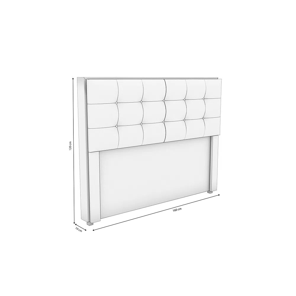 CABECERA CAMA QUEEN BOX TERCIOPELO GRIS 160X120cm - BALTON HOGAR - CAB010-160-A035