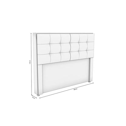 CABECERA CAMA QUEEN BOX TERCIOPELO GRIS 160X120cm - BALTON HOGAR - CAB010-160-A035