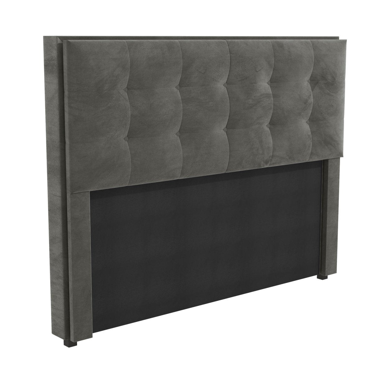 CABECERA CAMA QUEEN BOX TERCIOPELO GRIS 160X120cm - BALTON HOGAR - CAB010-160-A035