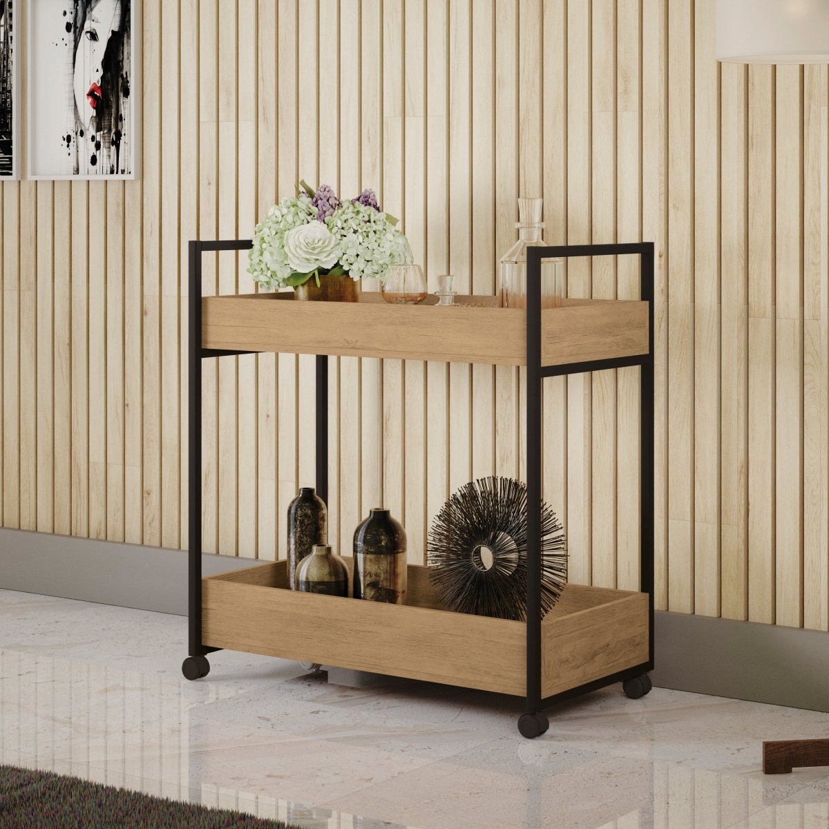 CARRITO AUXILIAR ORGANIZADOR LINEA INDUSTRIAL HIERRO - BALTON HOGAR - LI026-FRPRF