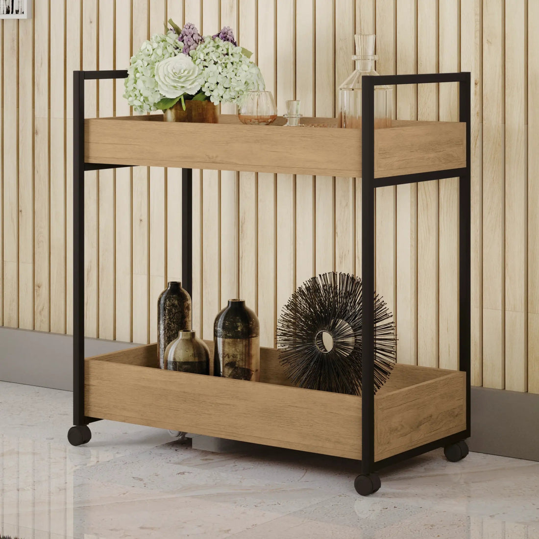 CARRITO AUXILIAR ORGANIZADOR LINEA INDUSTRIAL HIERRO - BALTON HOGAR - LI026-FRPRF