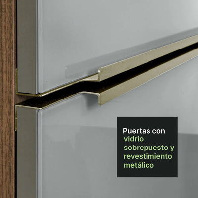 Cocina Completa Modulada Lux 200cm Rustic/Gris - Balton Hogar - GRLX2000017K