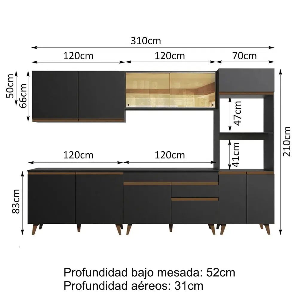 Cocina completa Reims 310cm - Balton - GRRM3100018N