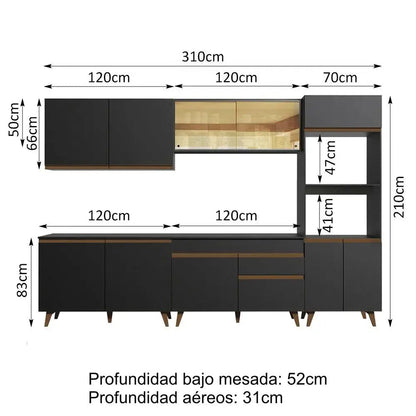 Cocina completa Reims 310cm - Balton - GRRM3100018N