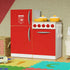 Conjunto de Cocina Infantil con Cocina y Heladera Blanco/Rojo - MDMU0200037M