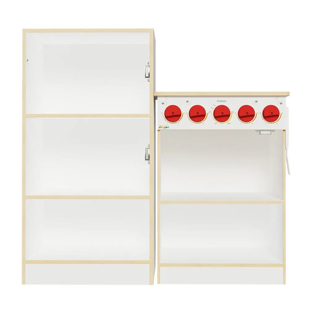 Conjunto de Cocina Infantil con Cocina y Heladera Blanco/Rojo - MDMU0200037M