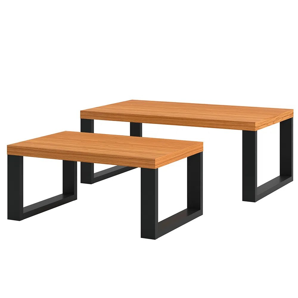 Conjunto de Mesas Ratonas Estilo Industrial - F40JPF - BALTON HOGAR - F40JPF