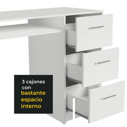 Escritorio Alaska 3 Cajones y 1 Puerta - Balton Hogar - 9400091