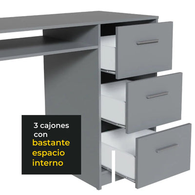 Escritorio Alaska 3 Cajones y 1 Puerta - Balton Hogar - 94003Z1