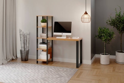 Escritorio con Estanterias Estilo Industrial 100% Mdf - Balton - F29JPF - F29JPF