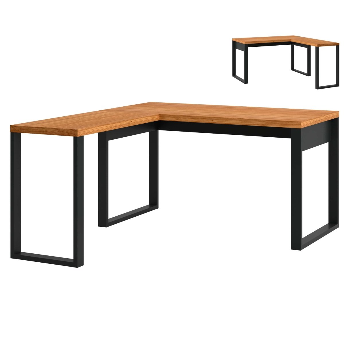 Escritorio en L Estilo Industrial 100% Mdf - Balton - F22JPF - F22JPF