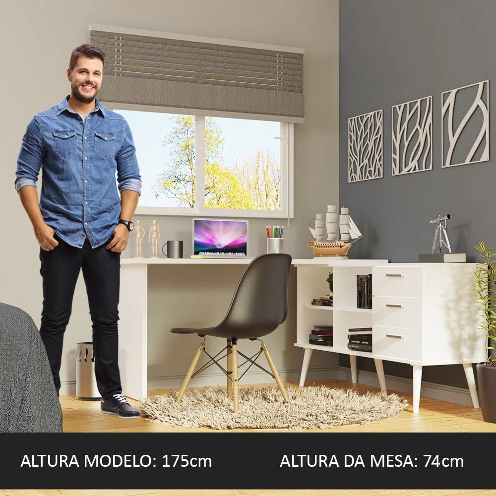 Escritorio Lisboa Mesa de Escritorio 3 Cajones - Balton Hogar - 693909