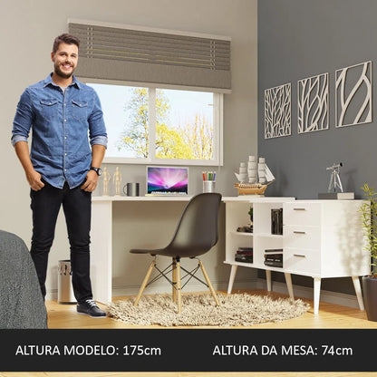 Escritorio Lisboa Mesa de Escritorio 3 Cajones - Balton Hogar - 693909