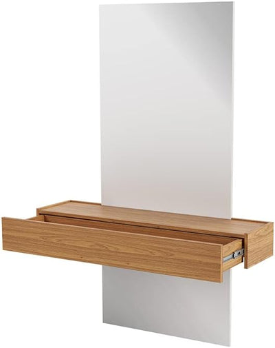 Espejo con Estante de Pared Decoración 100% MDF - TB485E - Balton Hogar - TB485EJW