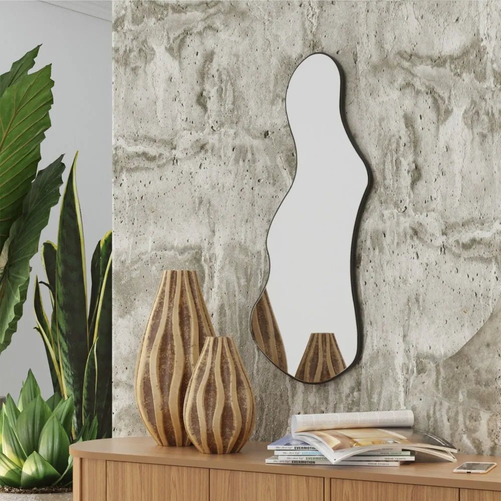Espejo Irregular 89cm 100% Mdf Negro Mate Es19 - ES19PF
