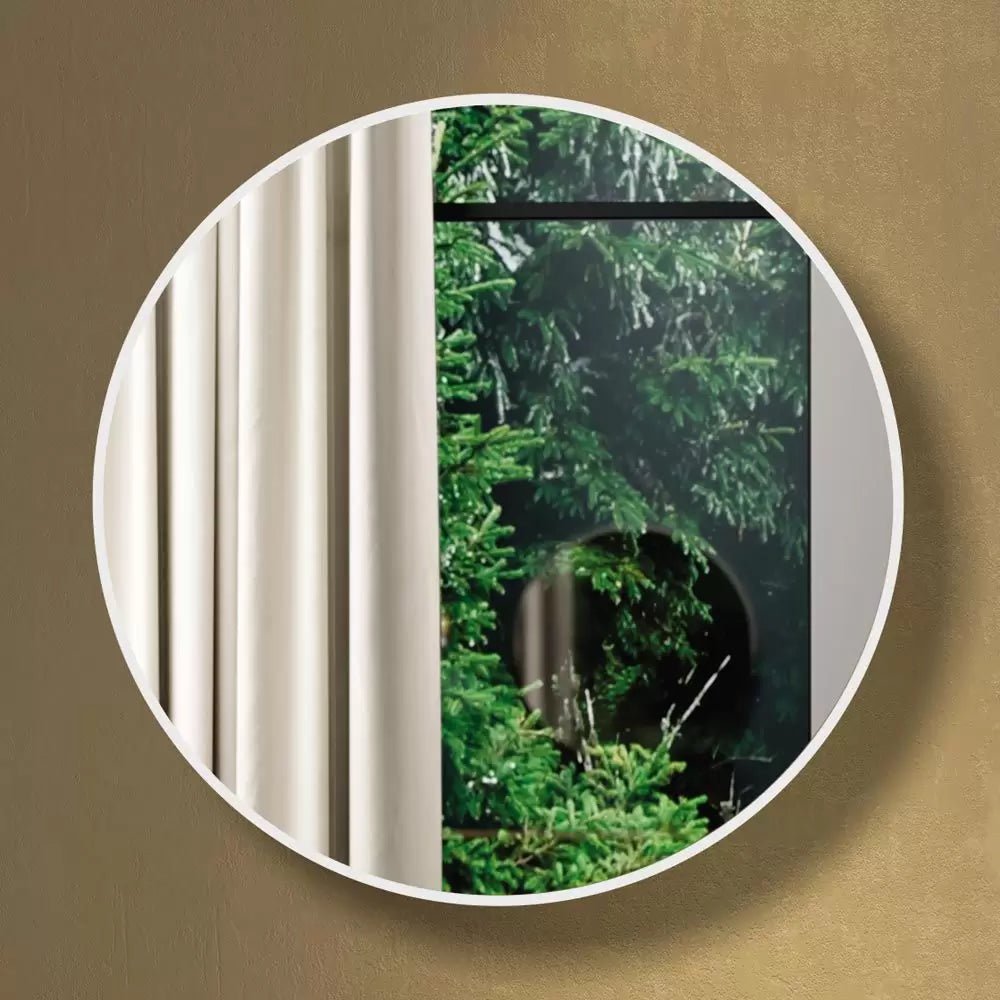 Espejo Redondo 60cm Base 100% MDF ES11WW - Balton Hogar - ES11WW