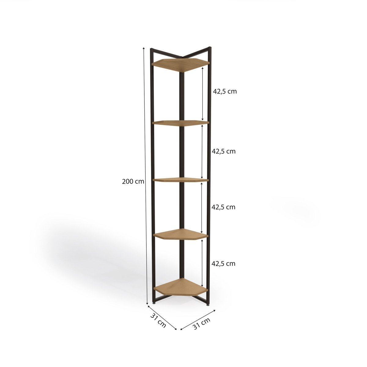 ESTANTE ESQUINERO LINEA INDUSTRIAL HIERRO - BALTON HOGAR - LI022-FRPRF