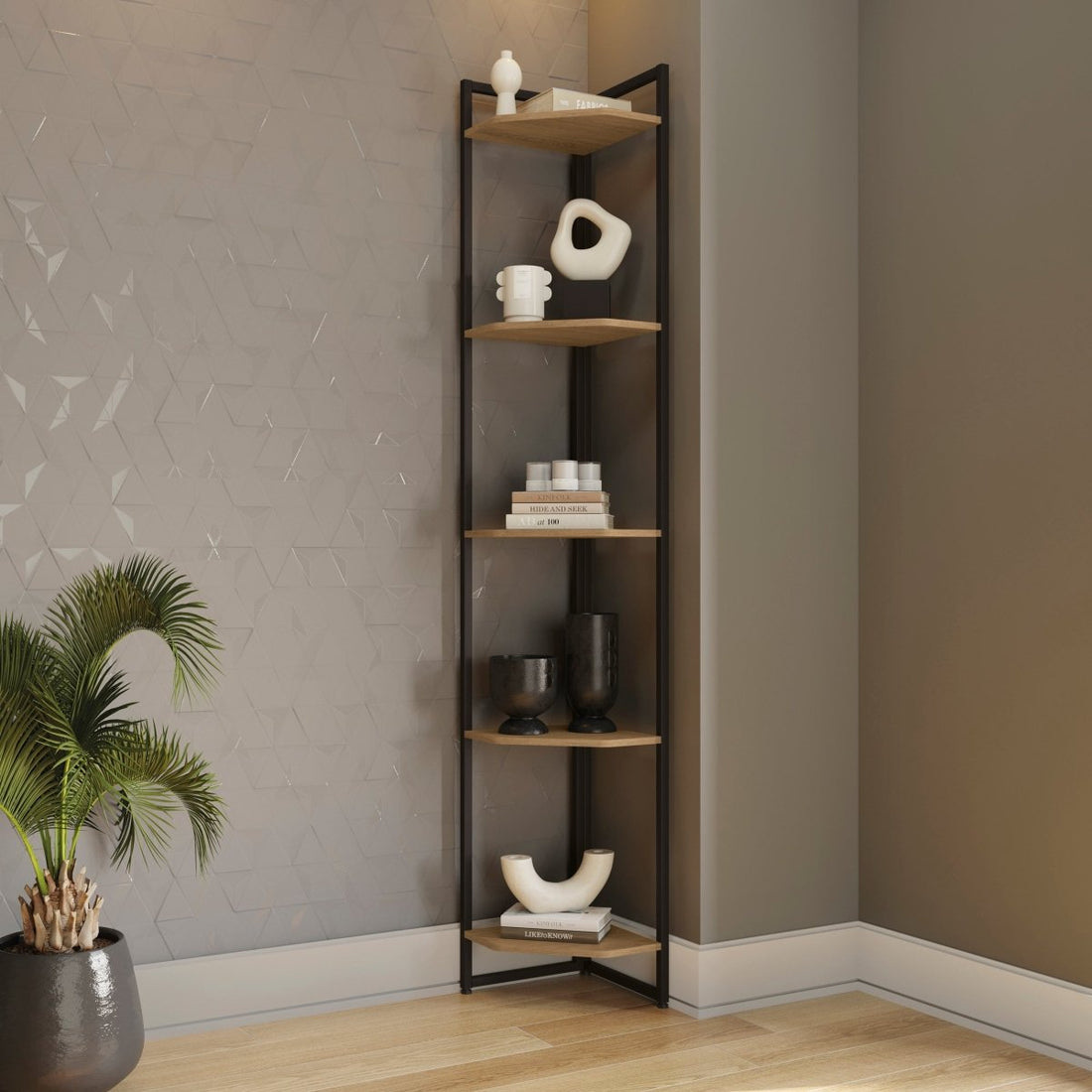 ESTANTE ESQUINERO LINEA INDUSTRIAL HIERRO - BALTON HOGAR - LI022-FRPRF