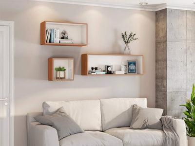 Estante Flotante Cuadrado 33cm Repisa 100% Mdf - Balton - TB155JW - TB155JW
