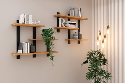 Estante Flotante de Pared Estilo Industrial Repisa 100% Mdf - Balton - F35JPF - F35JPF