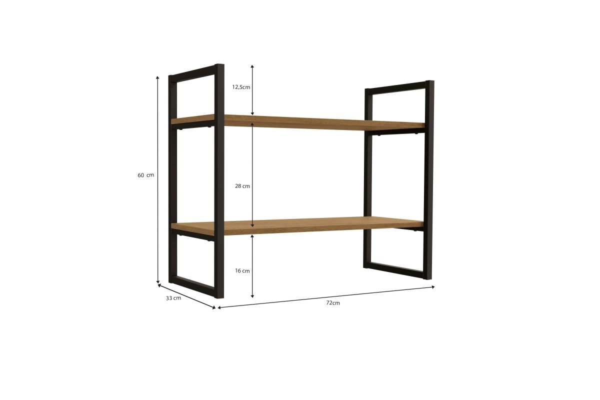 ESTANTERIA BAJA DE PARED REPISA LINEA INDUSTRIAL HIERRO - BALTON HOGAR - LI008-FRPRF