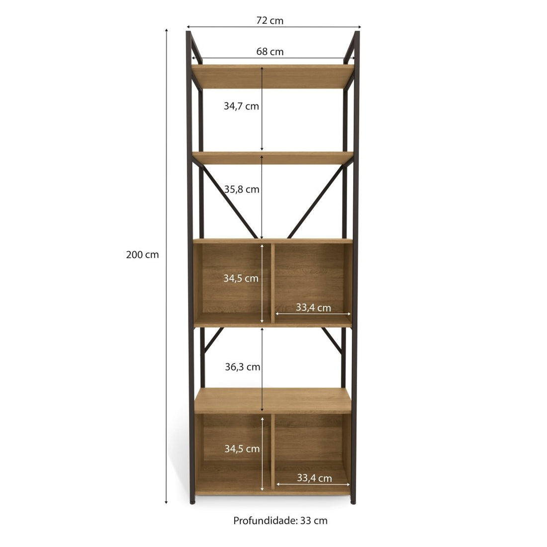 ESTANTERIA CON PUERTAS LINEA INDUSTRIAL HIERRO - BALTON HOGAR - LI018-FRPRF