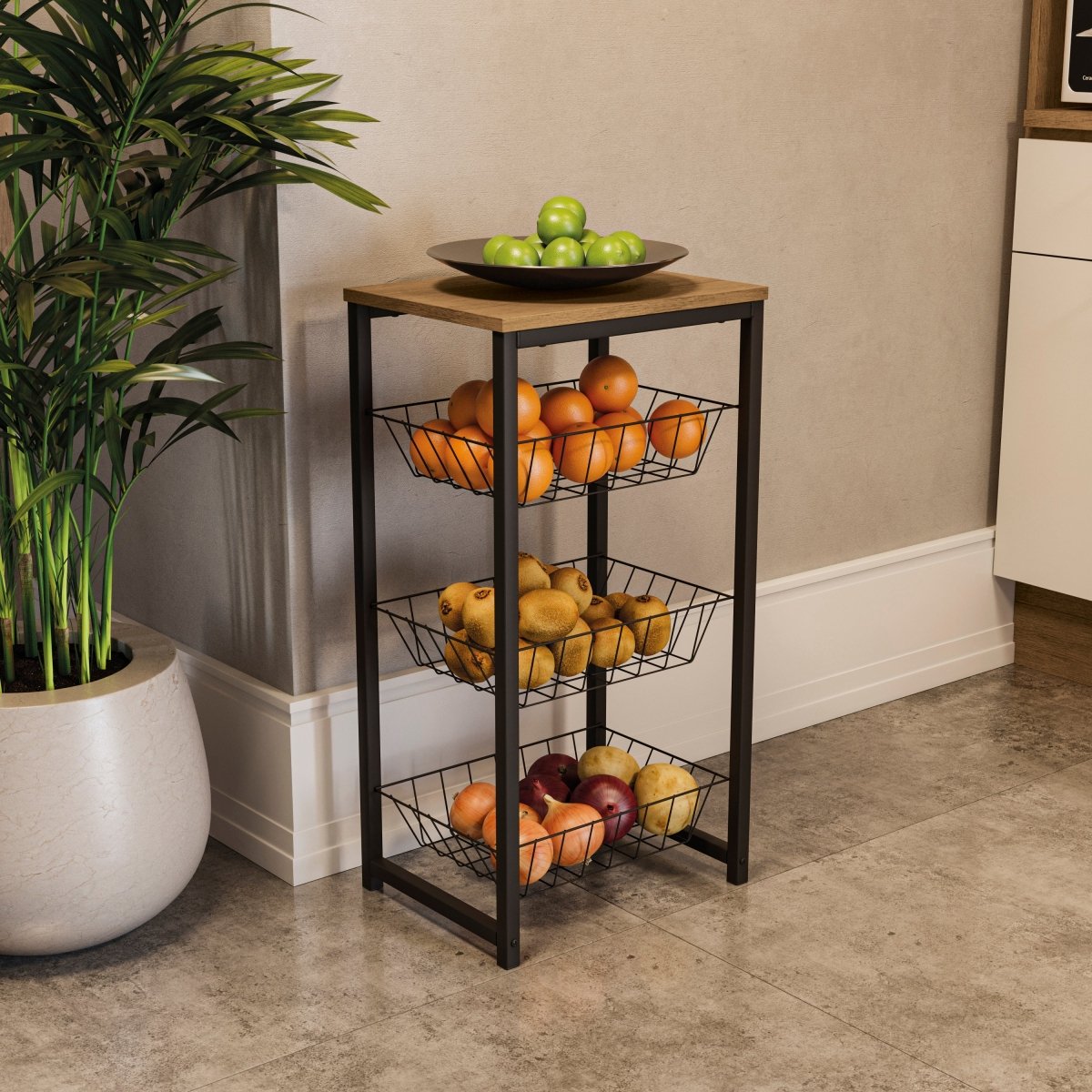 FRUTERO ORGANIZADOR LINEA INDUSTRIAL HIERRO - BALTON HOGAR - LI035-FRPRF