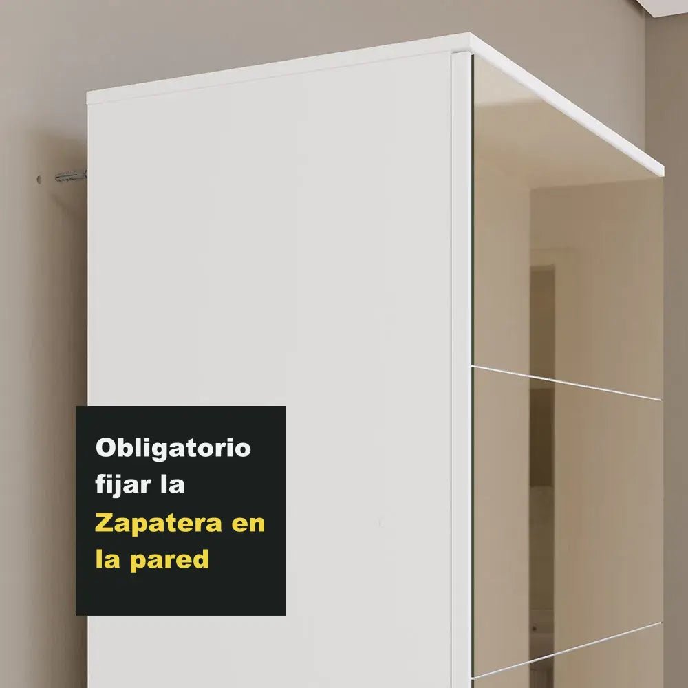 Isis Zapatera Multiuso 1 Puerta con Espejos - Balton Hogar - 1104092E