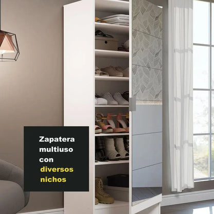 Isis Zapatera Multiuso 1 Puerta con Espejos - Balton Hogar - 1104092E