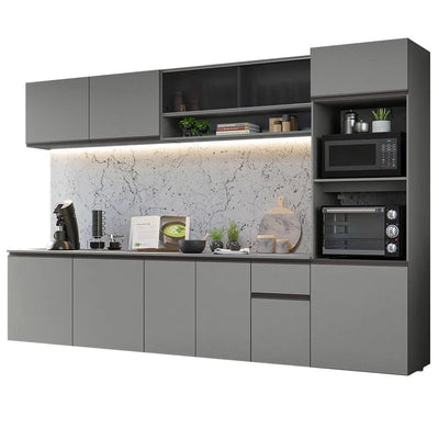 Juego de Cocina Completa Nice Suspensa 300cm Gris - Balton Hogar - GRNC3000043B
