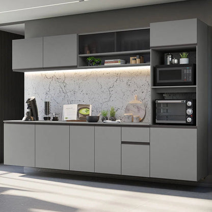 Juego de Cocina Completa Nice Suspensa 300cm Gris - Balton Hogar - GRNC3000043B