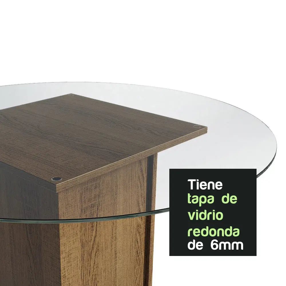 Juego de Comedor Debora Mesa de Vidrio con 4 Sillas - Balton - MDJA0401085ZBE