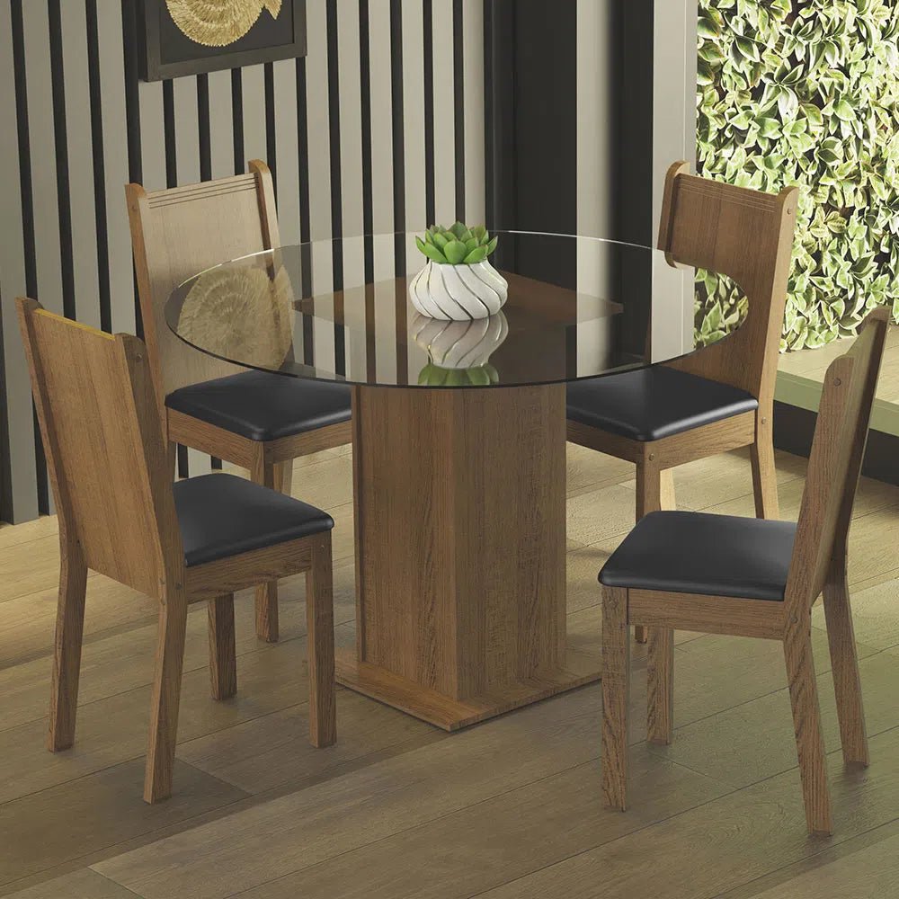 Juego de Comedor Debora Mesa de Vidrio con 4 Sillas - Balton - MDJA0401085ZPT