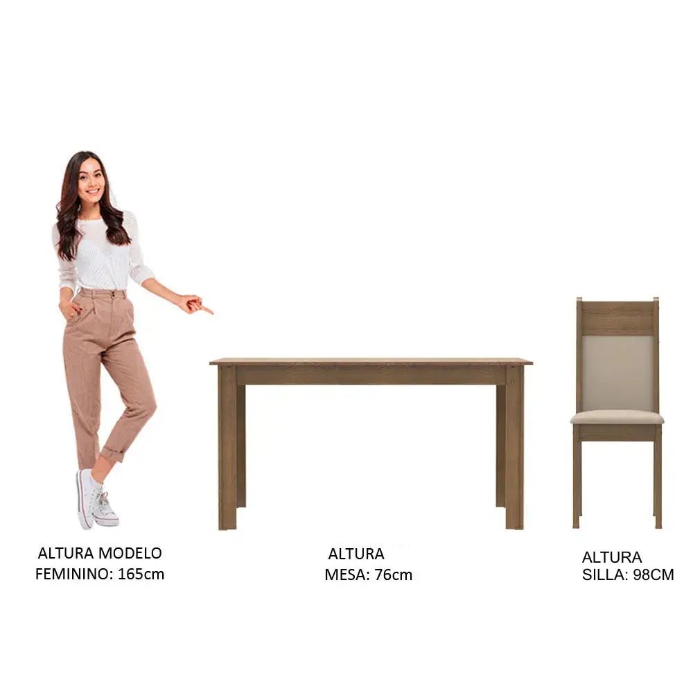 Juego de Comedor Medellin Tapa de Madera con 6 Sillas - Balton - MDJA0600177GBE