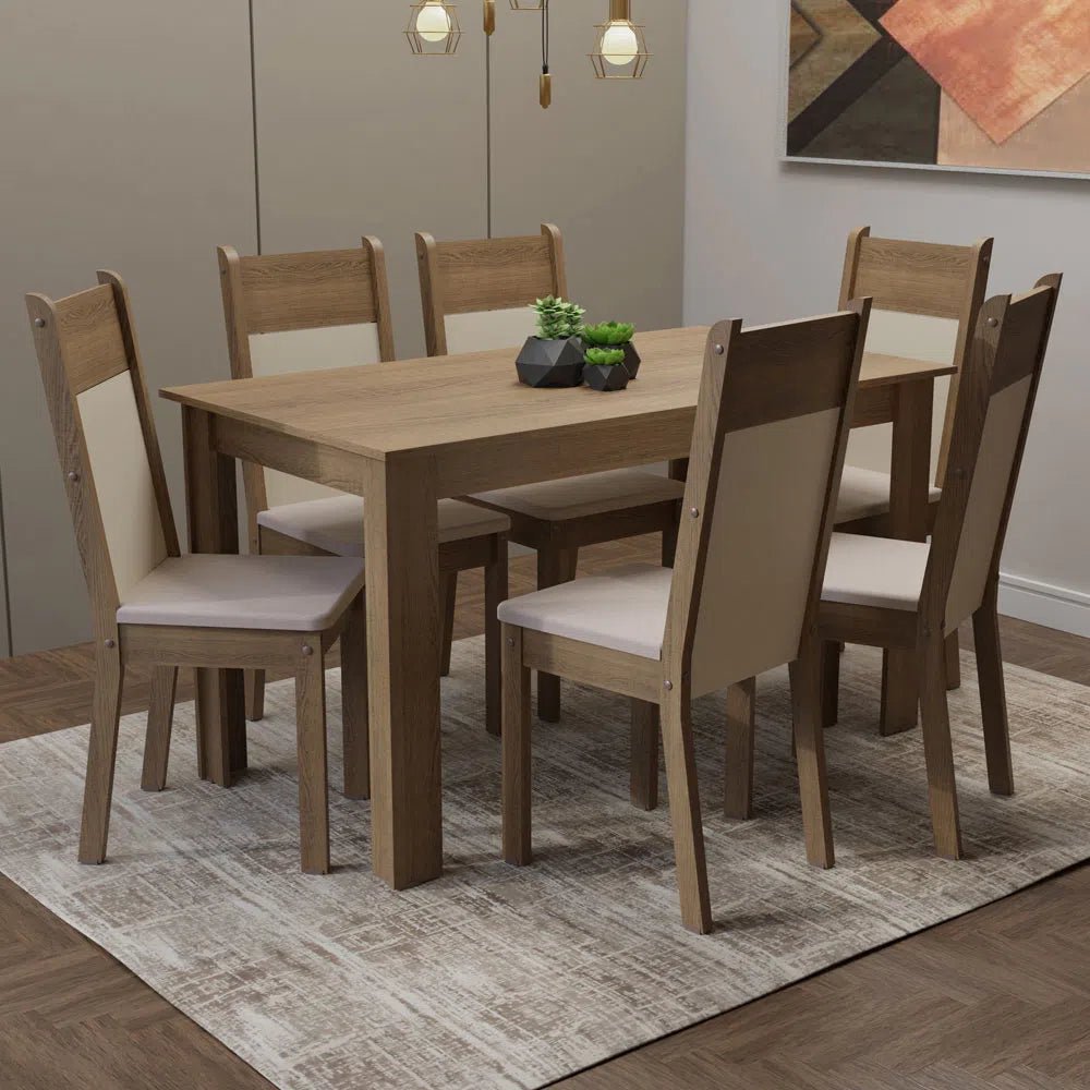 Juego De Comedor Medellin Tapa De Madera Con 6 Sillas - Balton – Balton ...