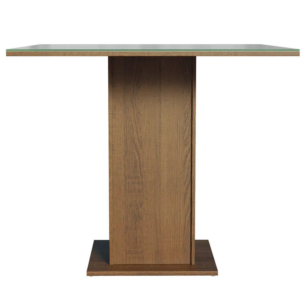 Juego de Comedor Mesa de Cristal con 4 Sillas Evelin - Balton - MDJA0401037GSIM - MDJA040140F9SIL